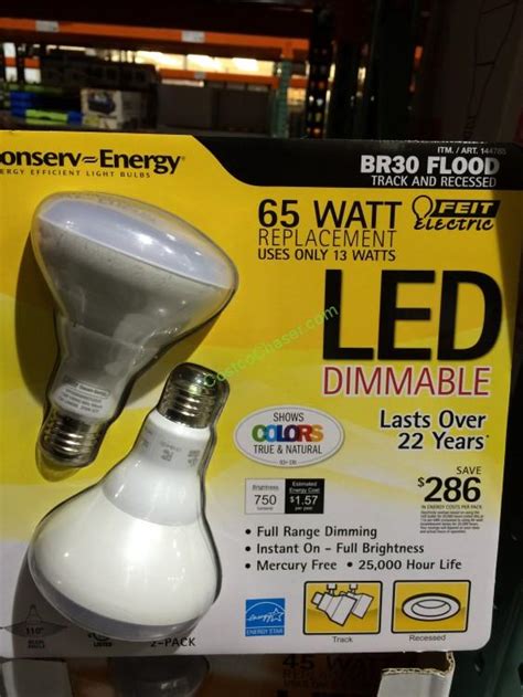 Feit Dimmable 65w Br30 Led Flood 2 Pack Costcochaser