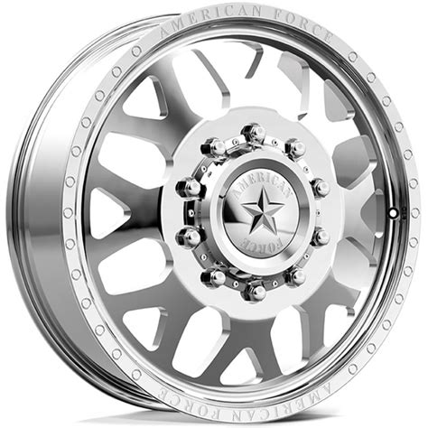 22x8 25 American Force Dually DB03 Payload DBO Polished HPO Wheels And Rims