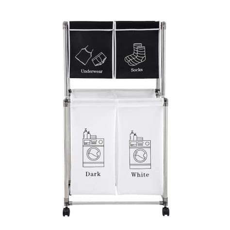 Tileon Laundry Hamper 2 Tier Laundry Sorter With 4 Removable Bags For