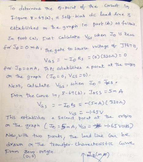 Solved Graphically Determine The Q Point For The Circuit In Figure 1 Answer Transtutors