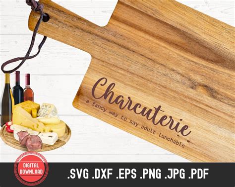 Charcuterie Definition Cutting Board Svg Adult Lunchable Etsy