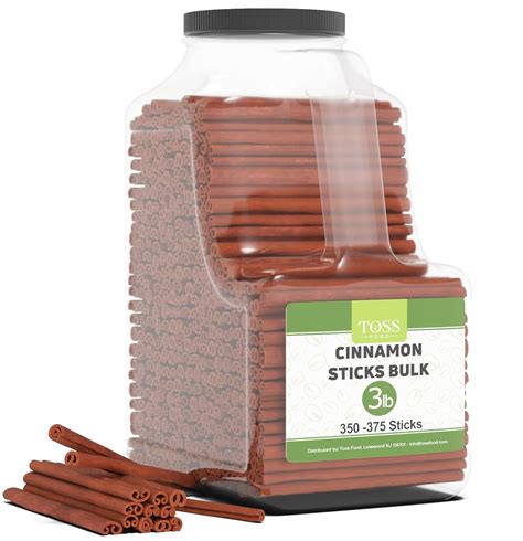 Cinnamon Sticks Whole Bulk 3 Lb Jar 275 Inch Cut With Strong Aroma