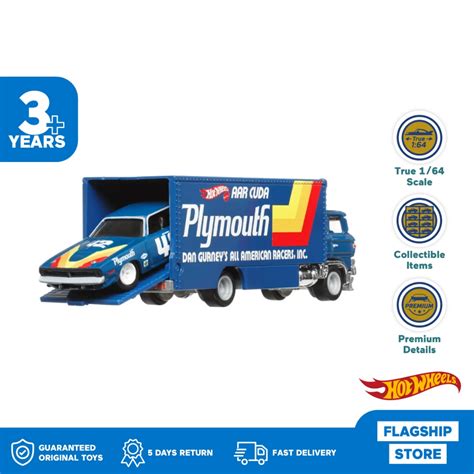 Jual Hot Wheels Team Transport Plymouth AAR Cuda Sakura Sprinter Mainan Mobil Balap