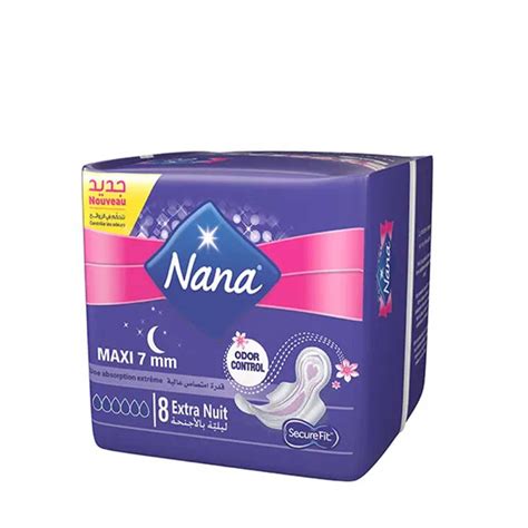 Nana Serviette Hygiénique Extra Nuit Extra Nuit 8 Pièces