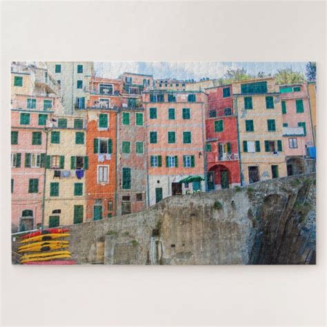 Manarola Buildings Cinque Terre Italy Jigsaw Puzzle Zazzle Jigsaw