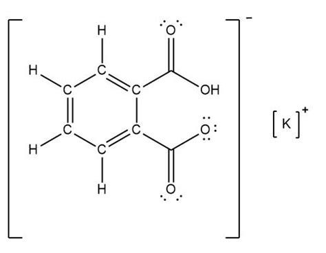 Draw A Lewis Structure Of Potassium Hydrogen Phthalate Khp Quizlet