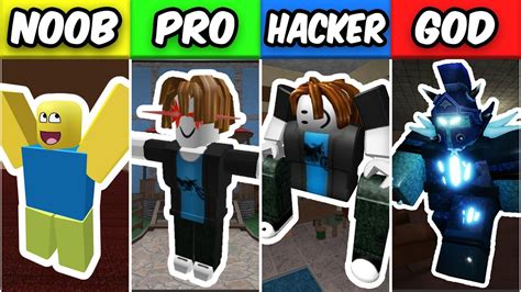 Roblox MM2 NOOB VS PRO VS HACKER VS GOD YouTube