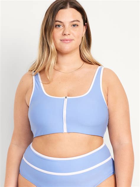 Zip Front Bikini Swim Top Old Navy