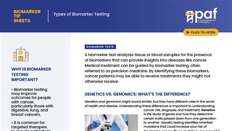 Types of Biomarker Testing - Education Resource Library