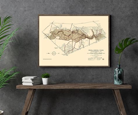 Rock Creek Park Map Map of Rock Creek Park Vintage Wall Art - Etsy