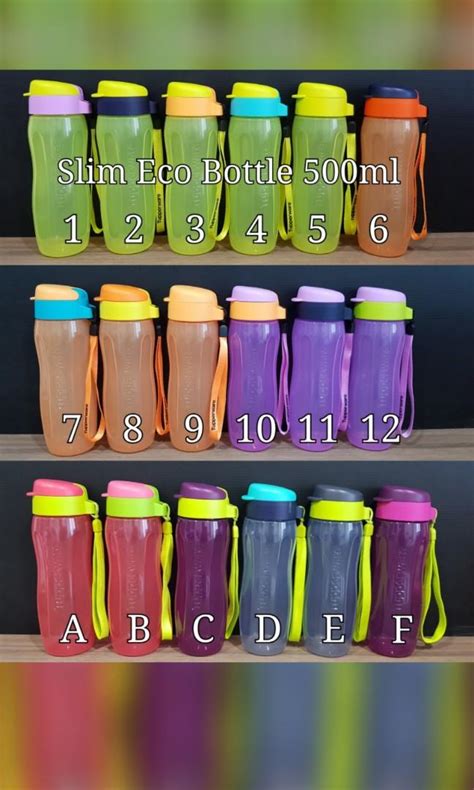 Tupperware Slim Eco Bottle Ml Flip Top Piece Tv Home