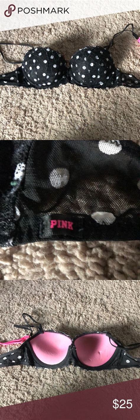 Polka Dot Bra Black Polka Dot Bra With Black And Hot Pink Straps Warn