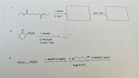 Solved F 2 H3O 1 NaOEt 1 NaOEt 3 H3O Heat Chegg