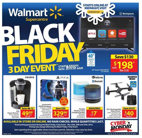 Walmart Black Friday Flyer November 25 to 27 Canada