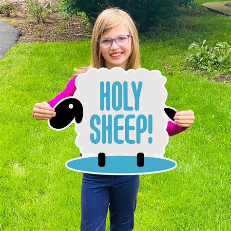 Holy Sheep Lawn Display (Customize with your own Text) — Custom Lawn Sign