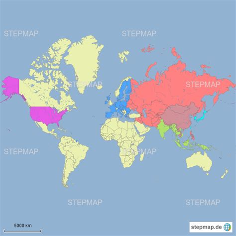 Stepmap Weltkarte Ost West Landkarte Für Deutschland