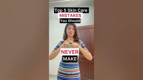 Top 5 Skin Care Mistakes You Should Never Make Ytshorts Skincaretips