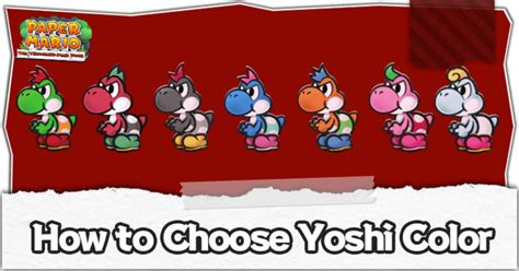 How To Choose Yoshi Colors In Paper Mario TTYD Paper Mario The