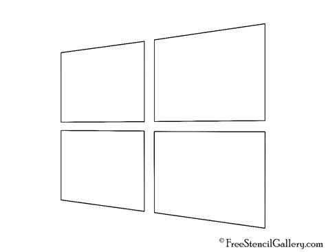 Microsoft Windows Logo 02 Stencil | Free Stencil Gallery