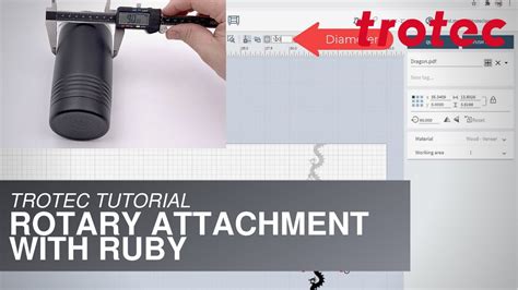 Trotec Tutorial Rotary Attachment On A Speedy Laser With Ruby