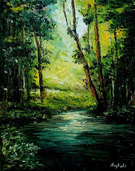 Forest Painting by Haykuhi Khachatryan | Saatchi Art | Landscape art ...