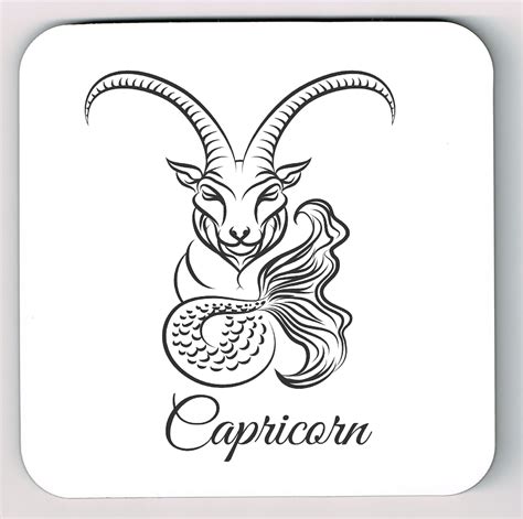 Capricorn Star Sign Coaster, Capricorn Zodiac Coaster, Capricorn Image ...