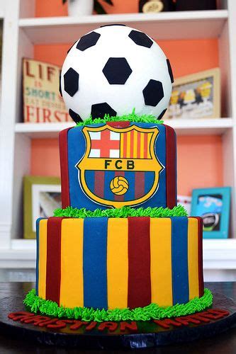 Barca Soccer Cake Soccer Cake Soccer Birthday Cakes Soccer Birthday