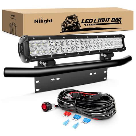 Nilight 20Inch 126W Led Light Bar Spot Flood Combo Driving Boat Led Off