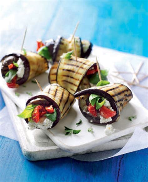 Feta Yogurt And Aubergine Rolls Recipe Delicious Magazine