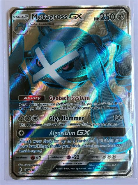 Metagross Gx Full Art Ultra Rare Guardians Rising Pokemon Nm