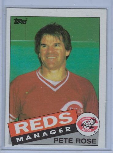 Pete Rose Topps Cincinnati Reds Manager Ebay