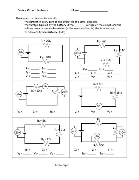 Series & Parallel Circuit WS