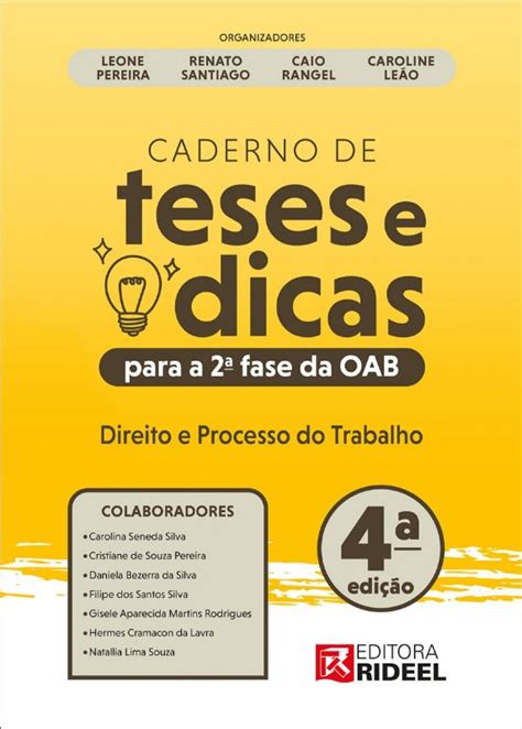 Caderno De Teses E Dicas Para A Fase Da Oab Direito E Processo Do