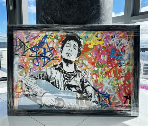 Mr Brainwash Bob Dylan Offset Lithograph Plate Signed Custom Framed W