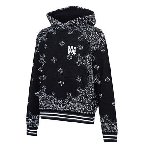 Amiri Bandana Pattern Hoodie Men Oth Hoodies Flannels