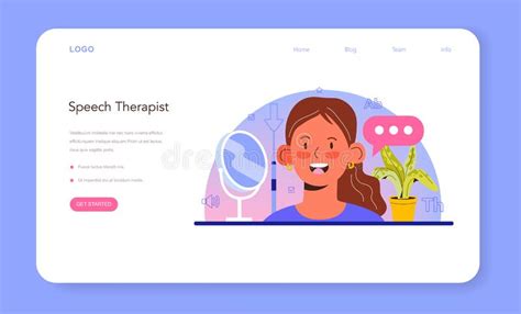 Speech Therapist Web Banner Or Landing Page Doctor Diagnozing And