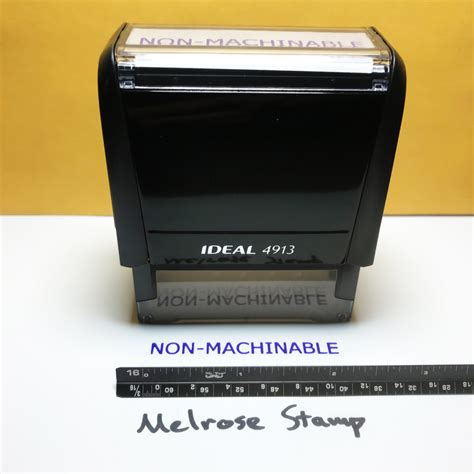 Non Machinable Rubber Stamp For Mail Use Self Inking Melrose Stamp