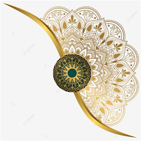 Luxury Decorative Ornamental Colorful Islamic Glowing Mandala Greetings