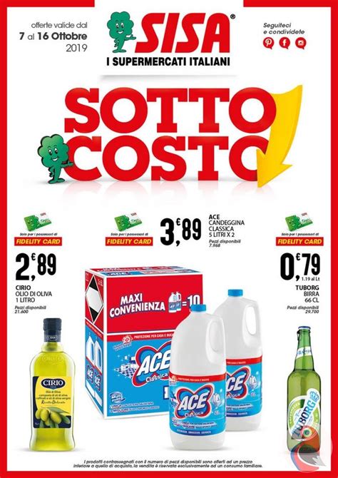 Volantino Sisa Ottobre Sottocosto Dal 7 10 Al 16 10