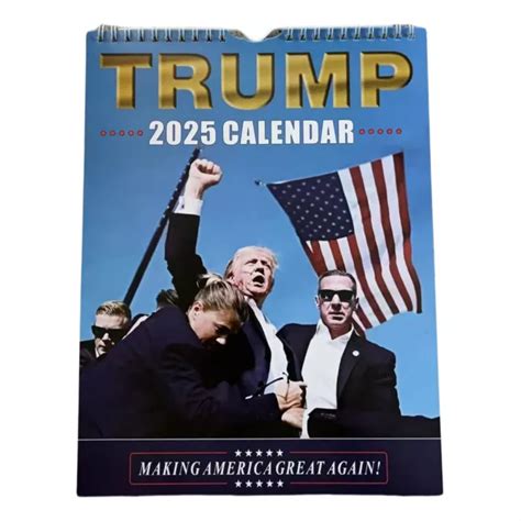 TRUMP RALLY EVENTS Calendar Donald Trump 2025 Desk Calendar Trump 2025