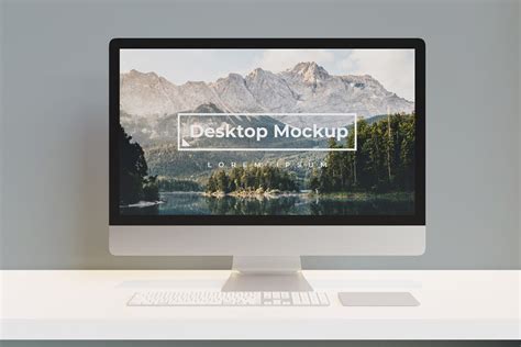 Desktop mockup front view | Deeezy