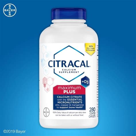 บำรุงกระดูก Citracal Maximum Plus Calcium Citrate D3 280 Caplets Shopee Thailand