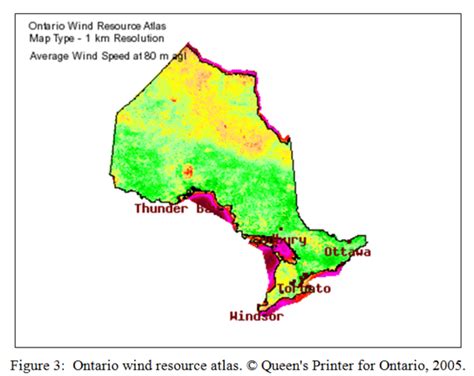 Ontario Wind Map