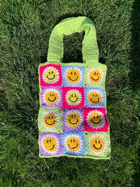 Smiley Crochet Tote Bag Pattern Etsy