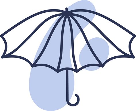 Umbrella for rainy days, illustration, vector on a white background ...