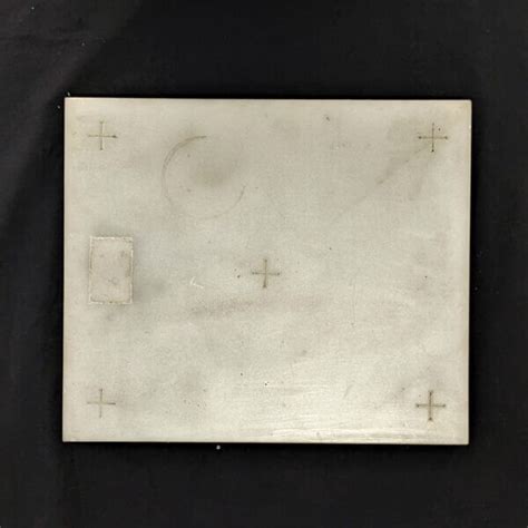 Original Marble Altar Stone With Five Crosses Sealed Relic