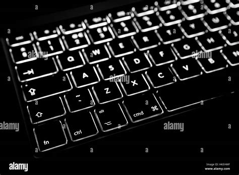 Backlit computer keyboard Stock Photo - Alamy