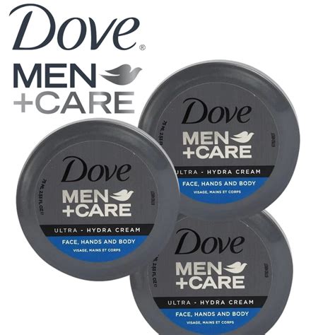 Dove Men Care Ultra Hydra Cream Face Hands And Body 75 Ml 3 Pcs Per Pack