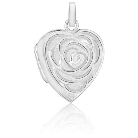 Pendentif Porte Photo Coeur Fleur En Argent Artemis Ocarat