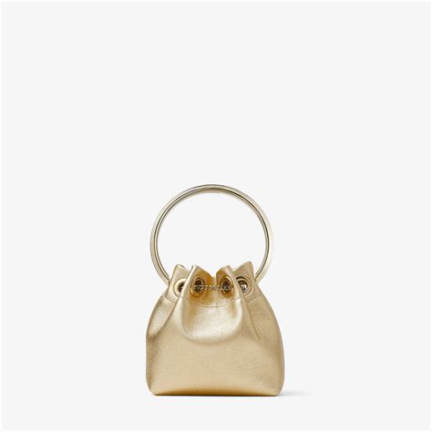 Gold Metallic Nappa Mini Bag Micro Bon Bon Summer 2022 Collection